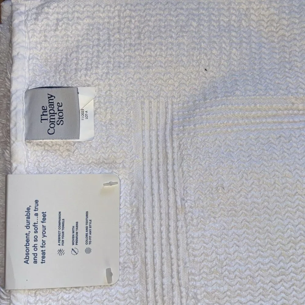 The Company store large white bath rug